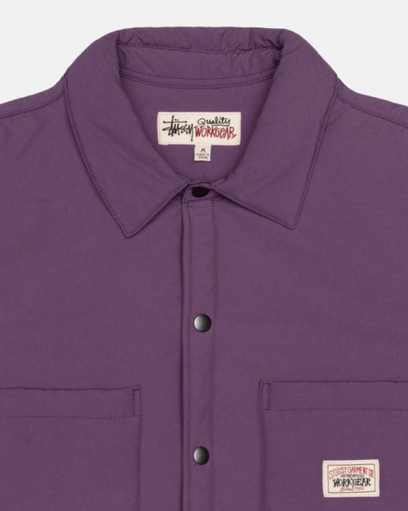 Stussy Gepolstert Tech Over Shirt Hemd Herren Lila Österreich | YGO-0338