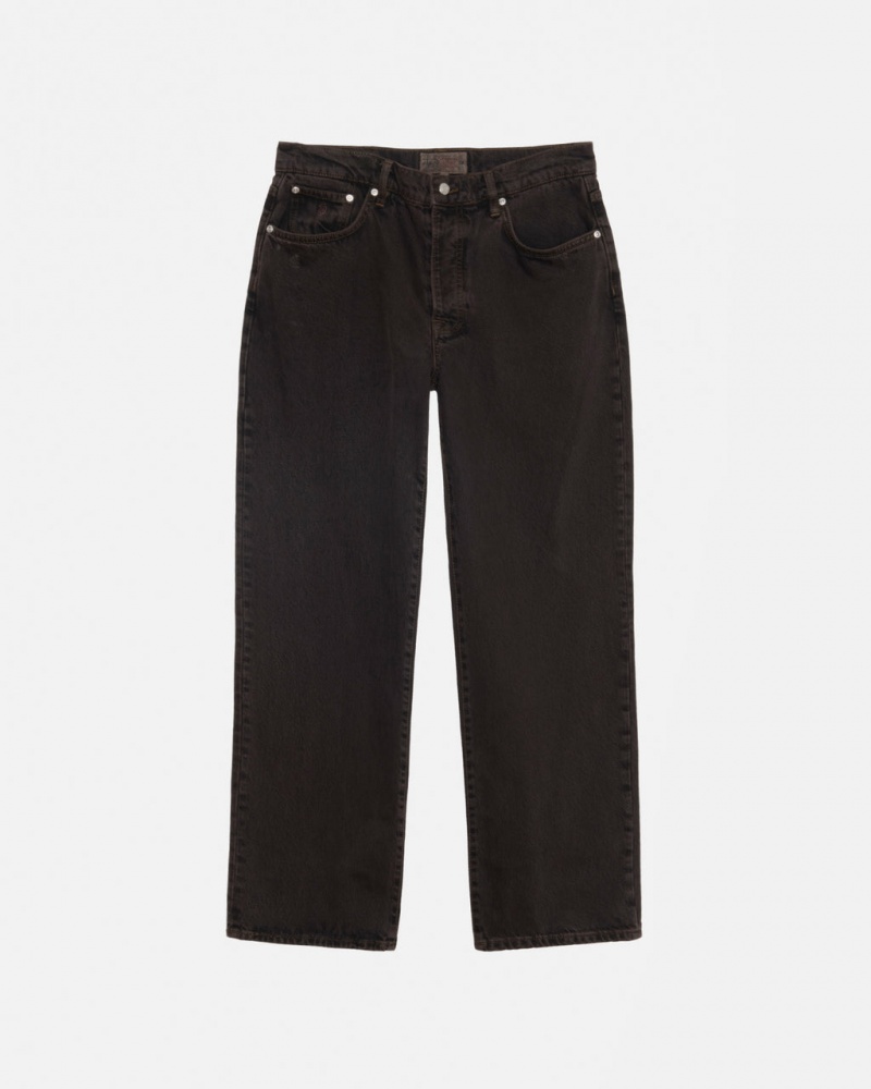 Stussy Klassische Jean Denim Hose Damen Schwarz Österreich | AOX-7438