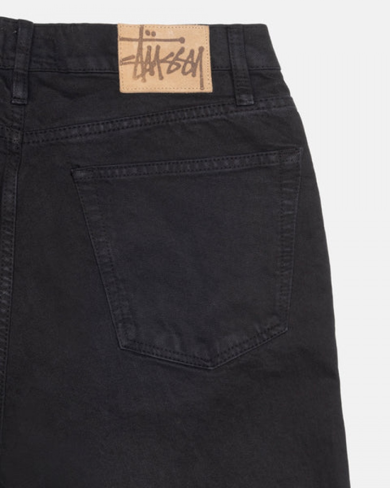 Stussy Klassische Jean Overdyed Denim Damen Schwarz Österreich | HLC-5541