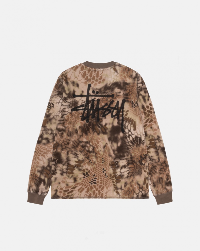 Stussy Kryptek Camo LS Thermal Oberteile Herren Braun Österreich | GIN-9565