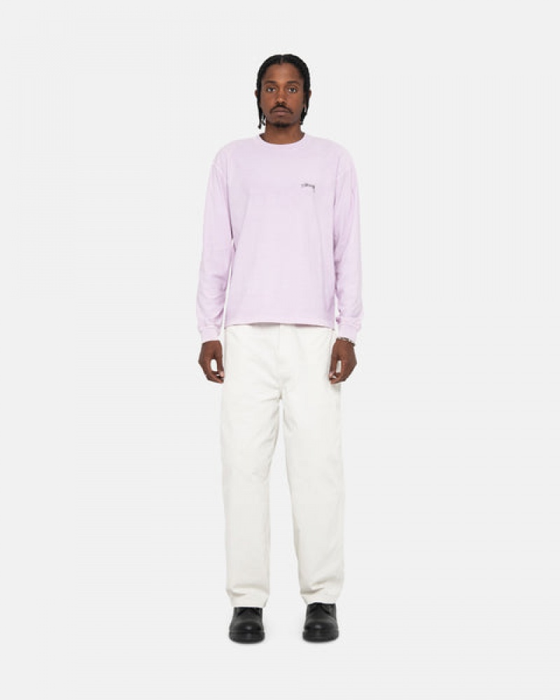 Stussy Lazy Ls Tee Oberteile Herren Lila Österreich | TQJ-5002