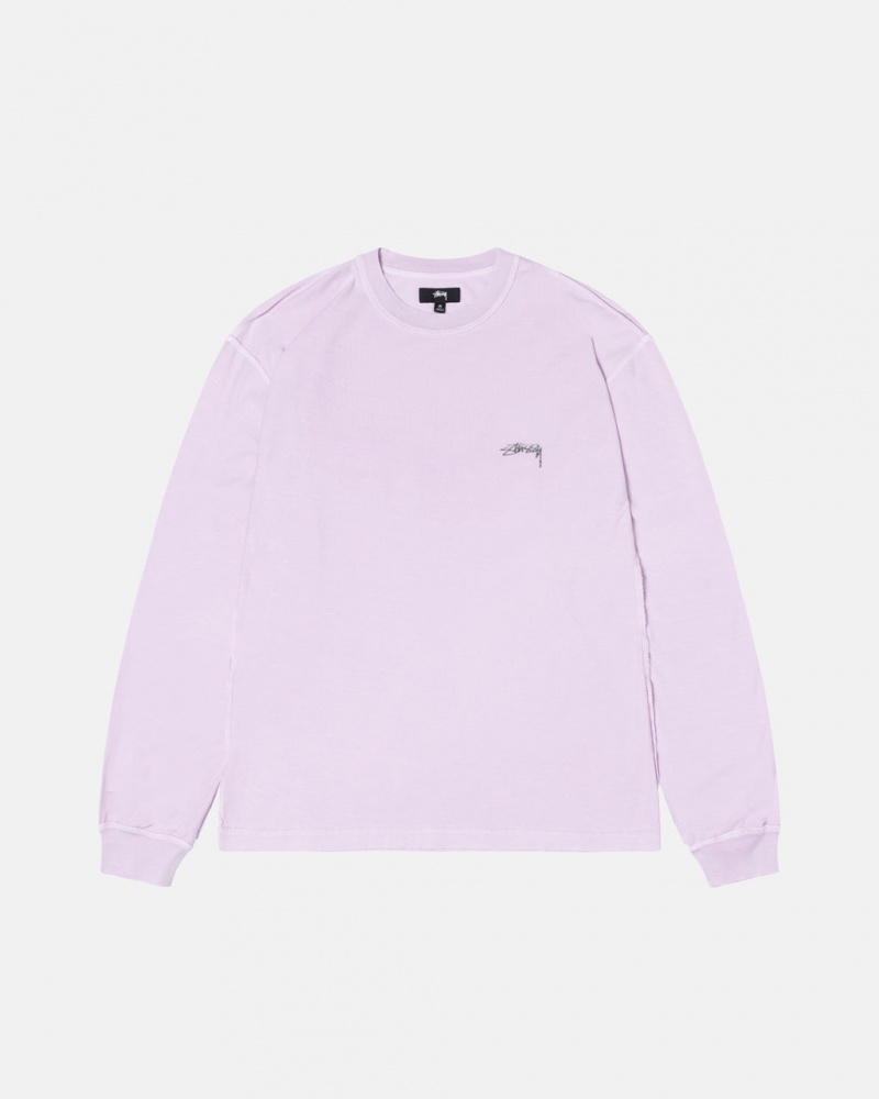 Stussy Lazy Ls Tee Oberteile Herren Lila Österreich | TQJ-5002