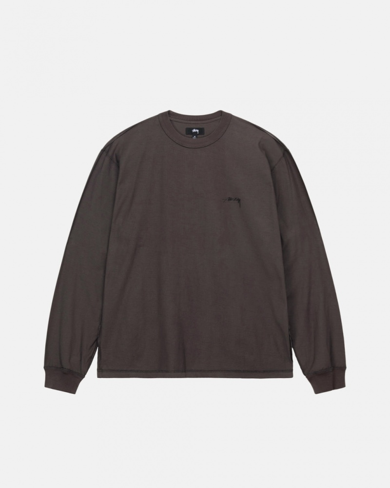 Stussy Lazy Ls Tee Oberteile Herren Schwarz Österreich | TSY-3066