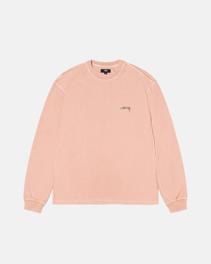 Stussy Lazy Ls Tee Tees Herren Hellrosa Österreich | GFY-5909