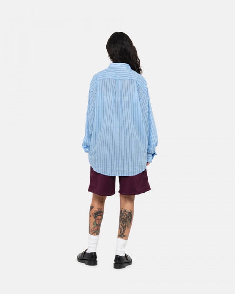 Stussy Light Weight Klassische Shirt Hemd Herren Blau Österreich | LJI-2702