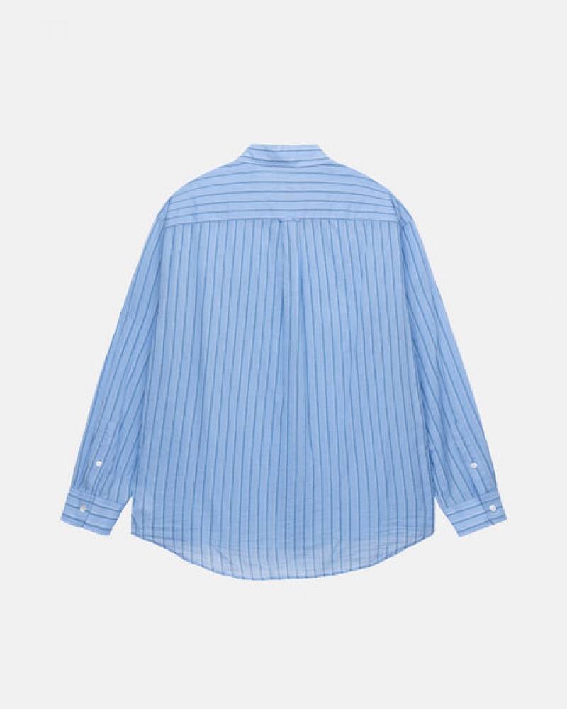 Stussy Light Weight Klassische Shirt Hemd Herren Blau Österreich | LJI-2702