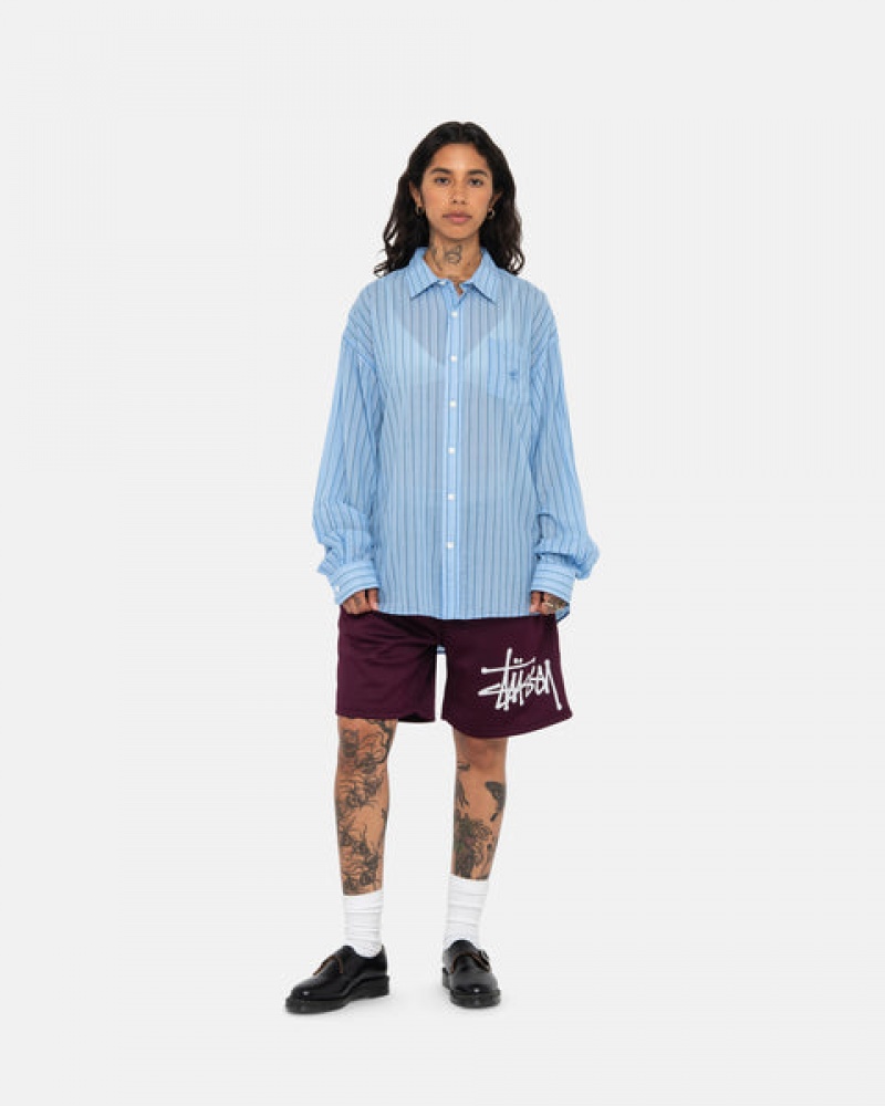 Stussy Light Weight Klassische Shirt Hemd Herren Blau Österreich | LJI-2702