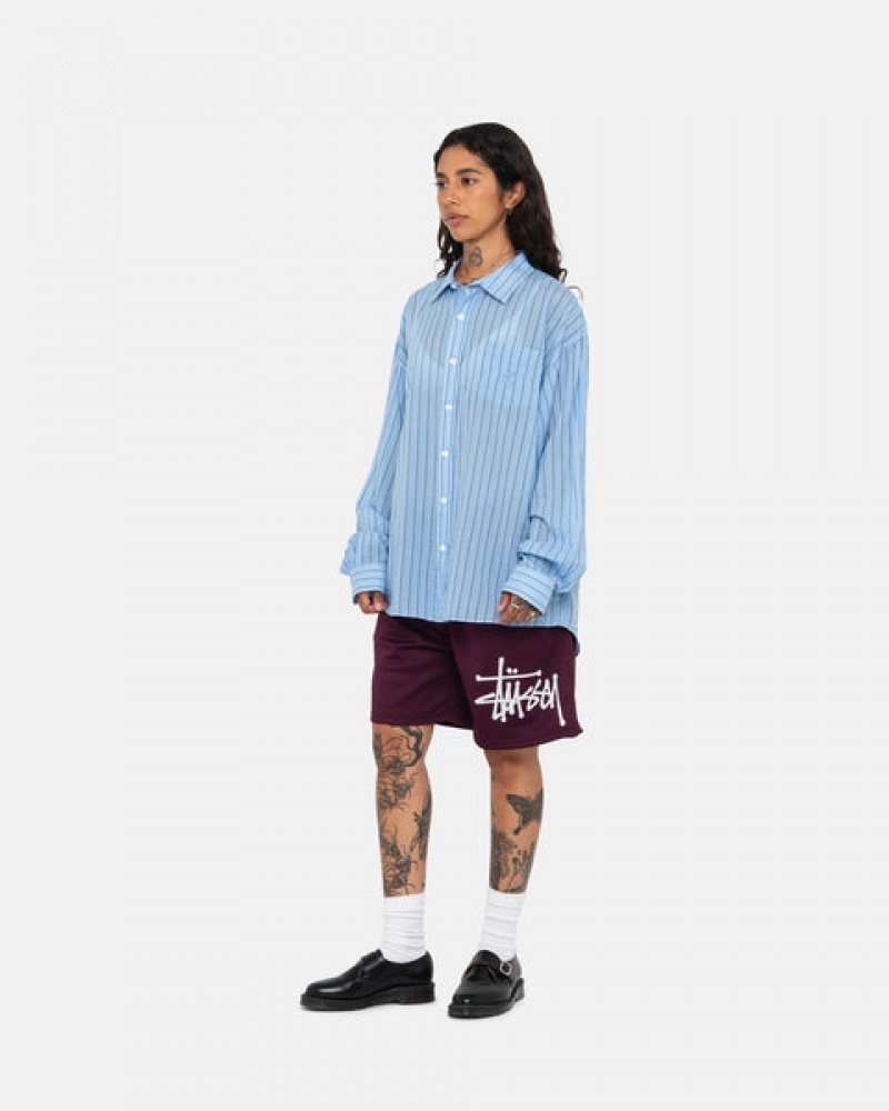 Stussy Light Weight Klassische Shirt Hemd Herren Blau Österreich | LJI-2702