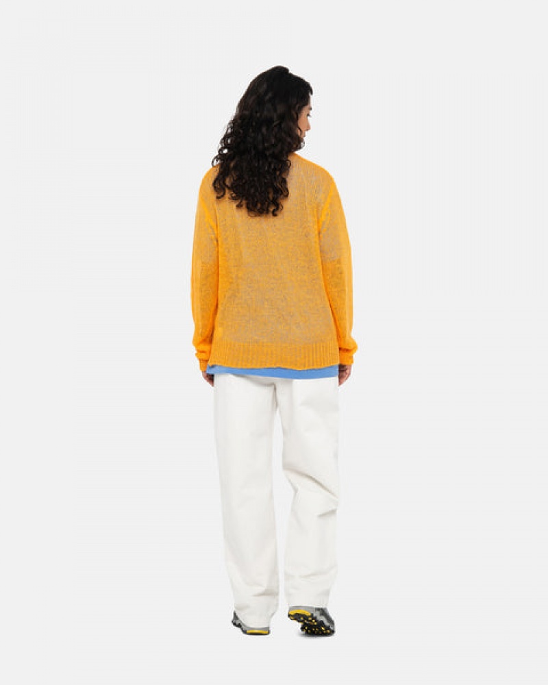 Stussy Loose Knit Pullover Pullover Damen Orange Österreich | CQM-1903