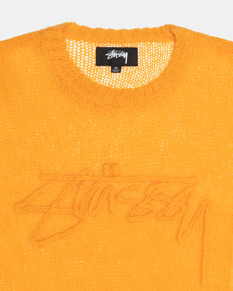 Stussy Loose Knit Pullover Pullover Damen Orange Österreich | CQM-1903