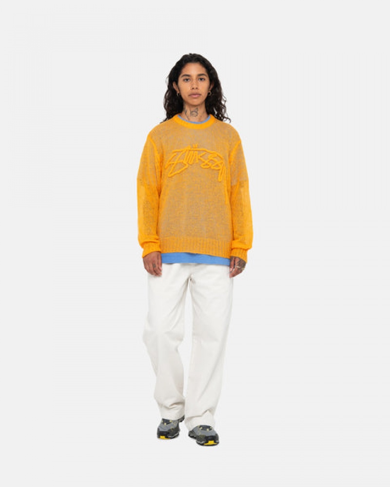 Stussy Loose Knit Pullover Pullover Damen Orange Österreich | CQM-1903