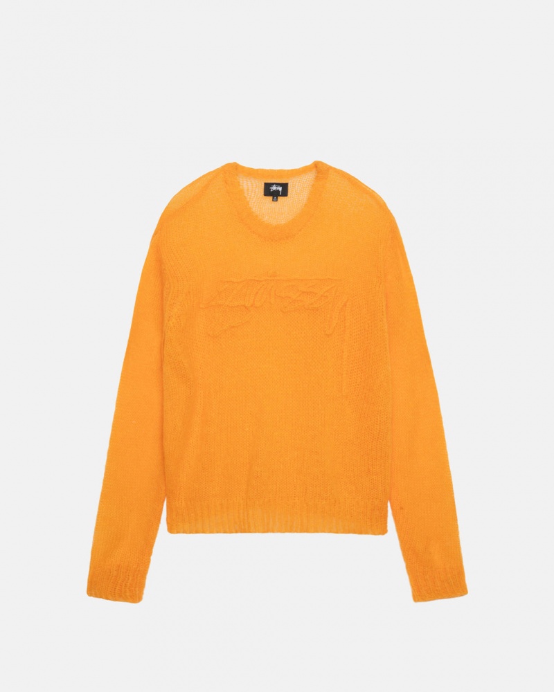 Stussy Loose Knit Pullover Pullover Damen Orange Österreich | CQM-1903