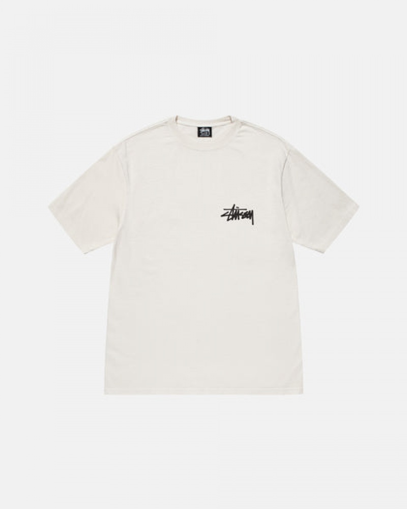 Stussy Old Phone Tee Pigment Dyed Tees Damen Beige Österreich | IUB-2430