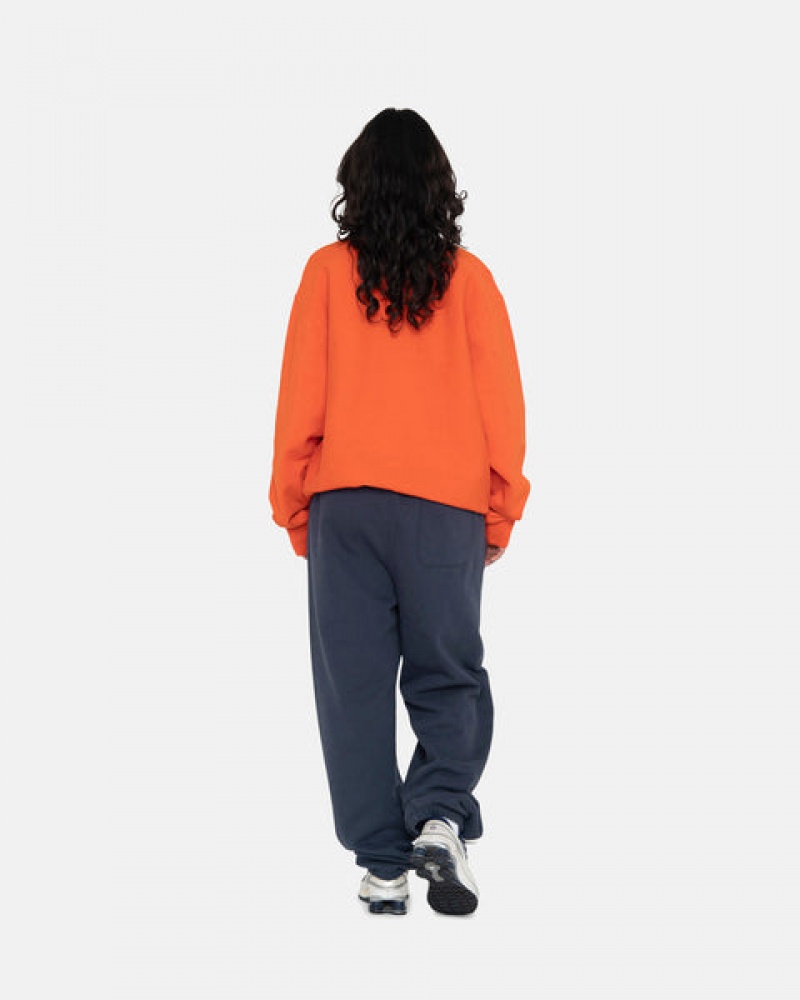 Stussy Overdyed Stock Logo Crew Sweatshirts Herren Orange Österreich | RPV-9393