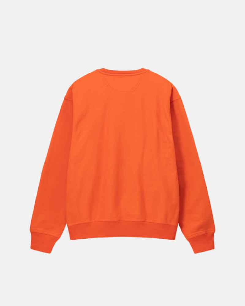 Stussy Overdyed Stock Logo Crew Sweatshirts Damen Orange Österreich | ROH-9871