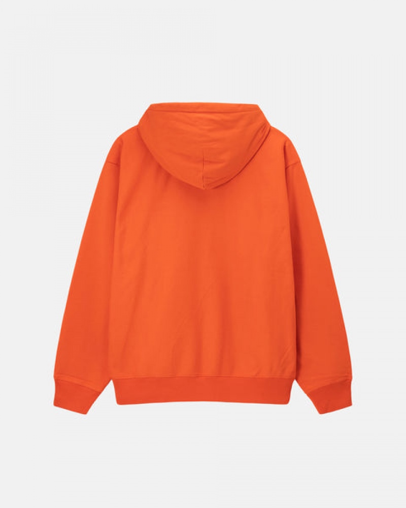 Stussy Overdyed Stock Logo Hoodie Hoodie Herren Orange Österreich | LVQ-8820