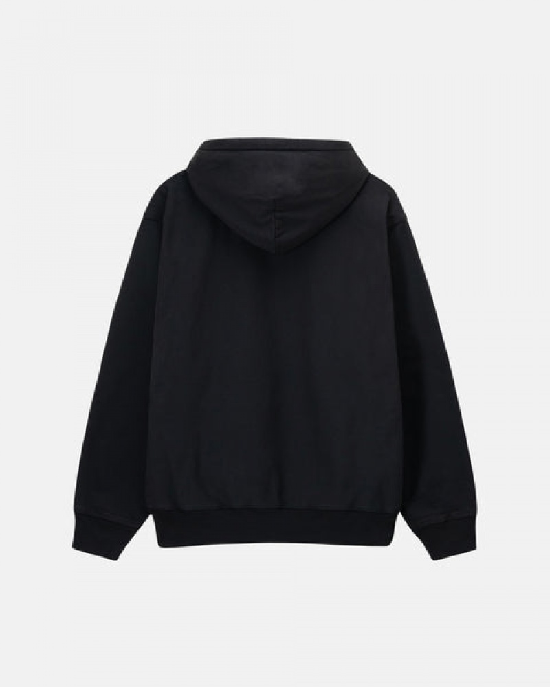 Stussy Overdyed Stock Logo Hoodie Hoodie Damen Schwarz Österreich | KFJ-5469