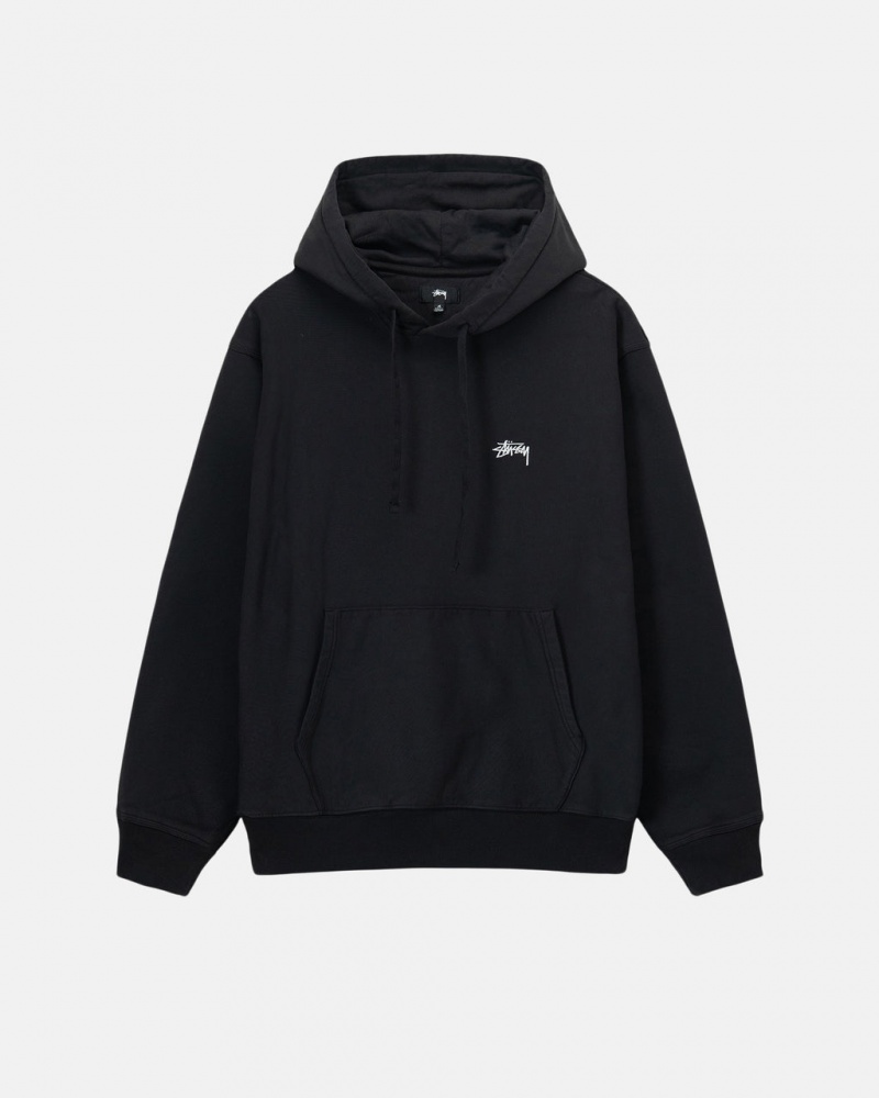 Stussy Overdyed Stock Logo Hoodie Hoodie Damen Schwarz Österreich | KFJ-5469