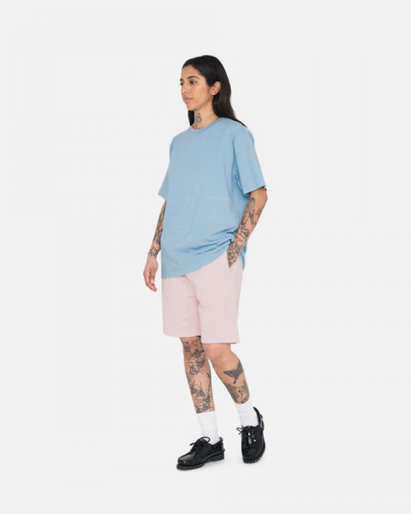 Stussy Overdyed Stock Logo Kurzes Kurze Hose Damen Rosa Österreich | GRU-9458