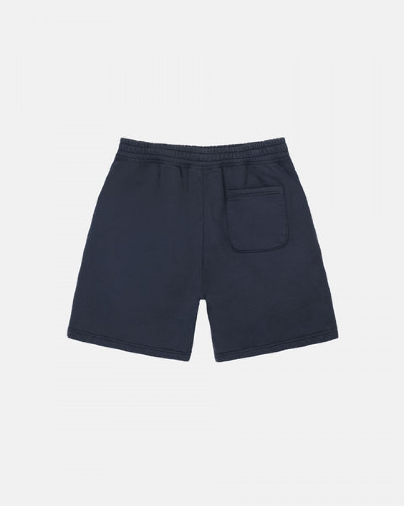 Stussy Overdyed Stock Logo Sweat Kurzes Sweatshorts Herren Navy Österreich | PYT-5993