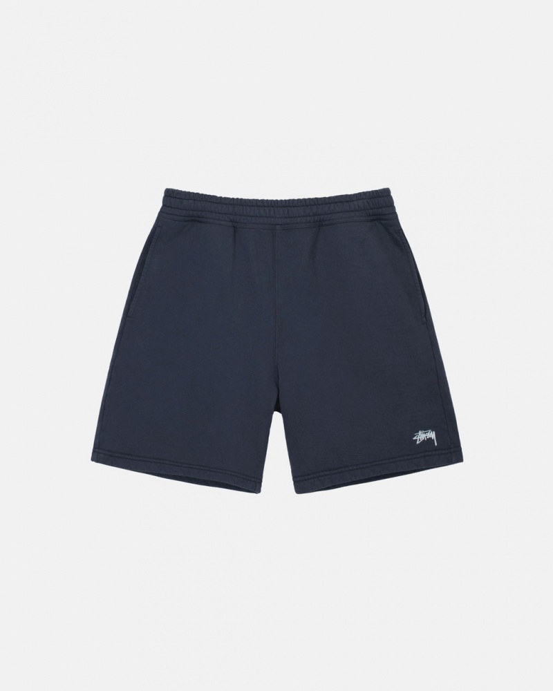 Stussy Overdyed Stock Logo Sweat Kurzes Sweatshorts Damen Navy Österreich | JAC-4714