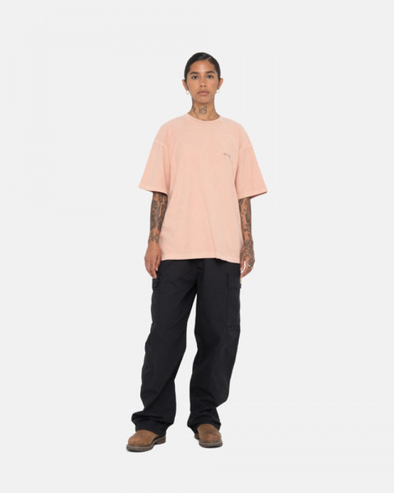 Stussy Pig. Dyed Inside Out Crew Oberteile Herren Hellrosa Österreich | DTK-4970