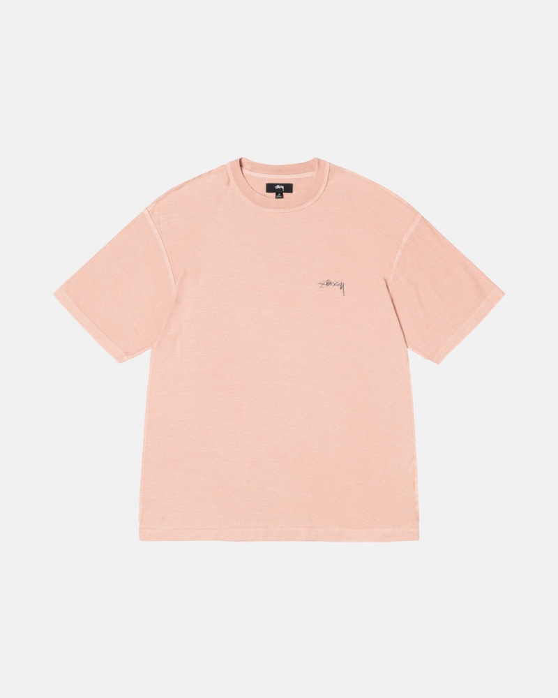 Stussy Pig. Dyed Inside Out Crew Tees Herren Hellrosa Österreich | TJJ-4889