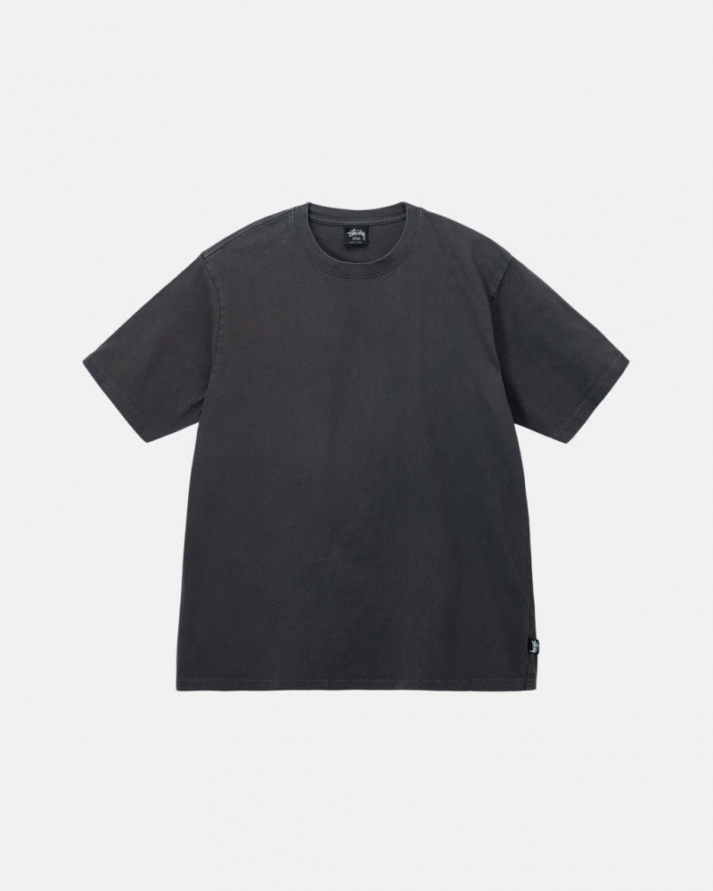 Stussy Pigment Dyed Crew Oberteile Damen Schwarz Österreich | AGW-1100