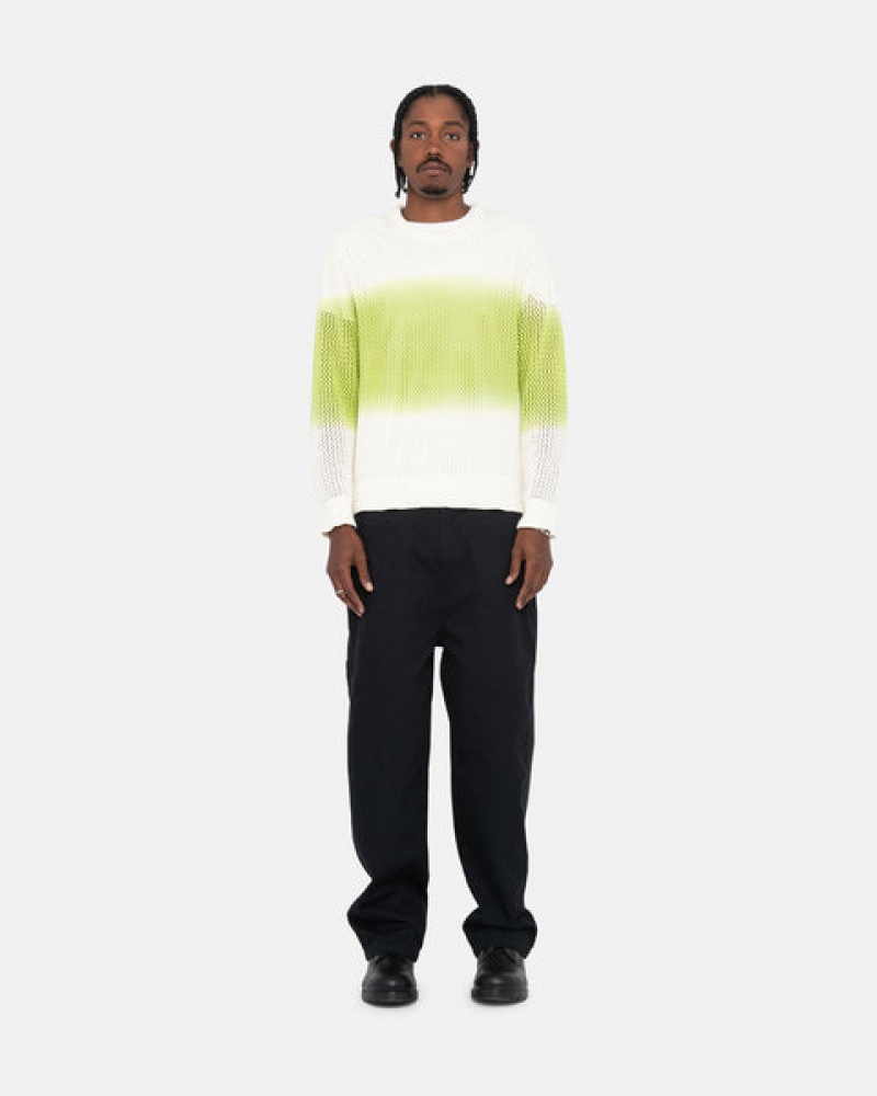 Stussy Pigment Dyed Loose Gauge Knit Pullover Pullover Herren Dunkelgrün Österreich | QIV-0608