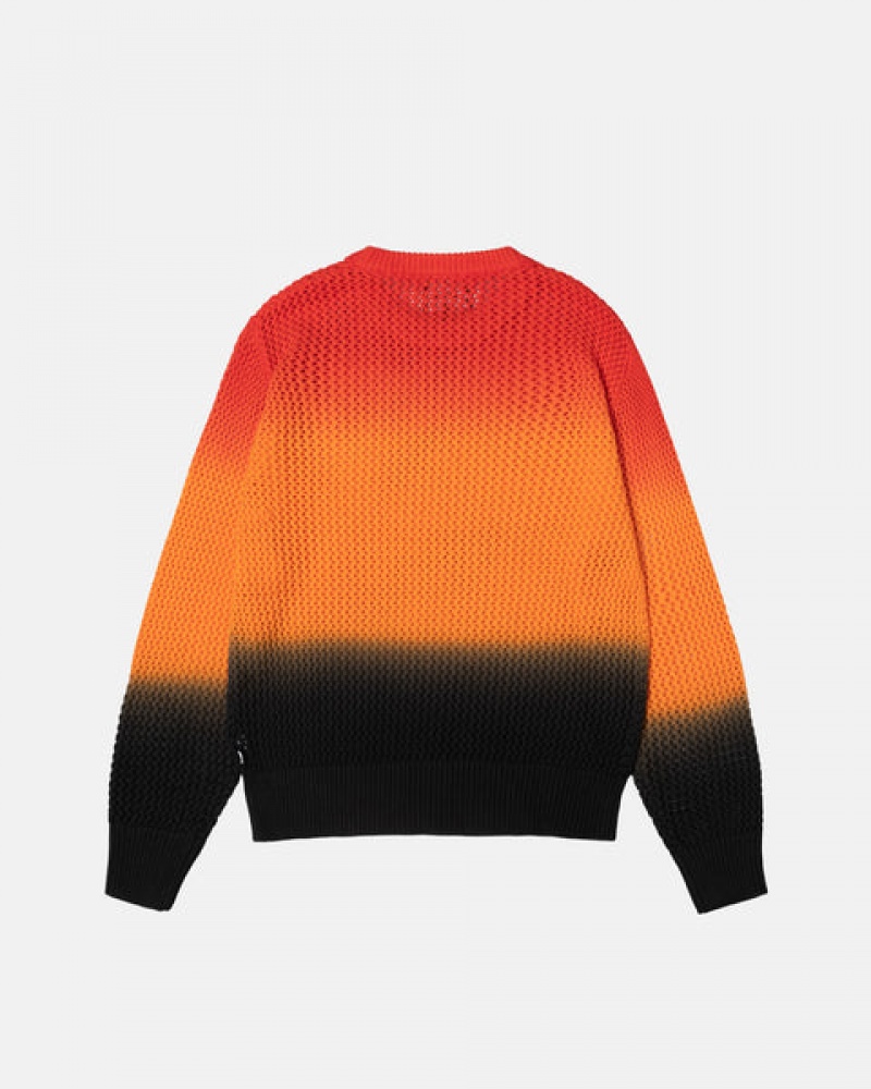 Stussy Pigment Dyed Loose Gauge Knit Pullover Pullover Damen Schwarz Rot Österreich | LXF-7667