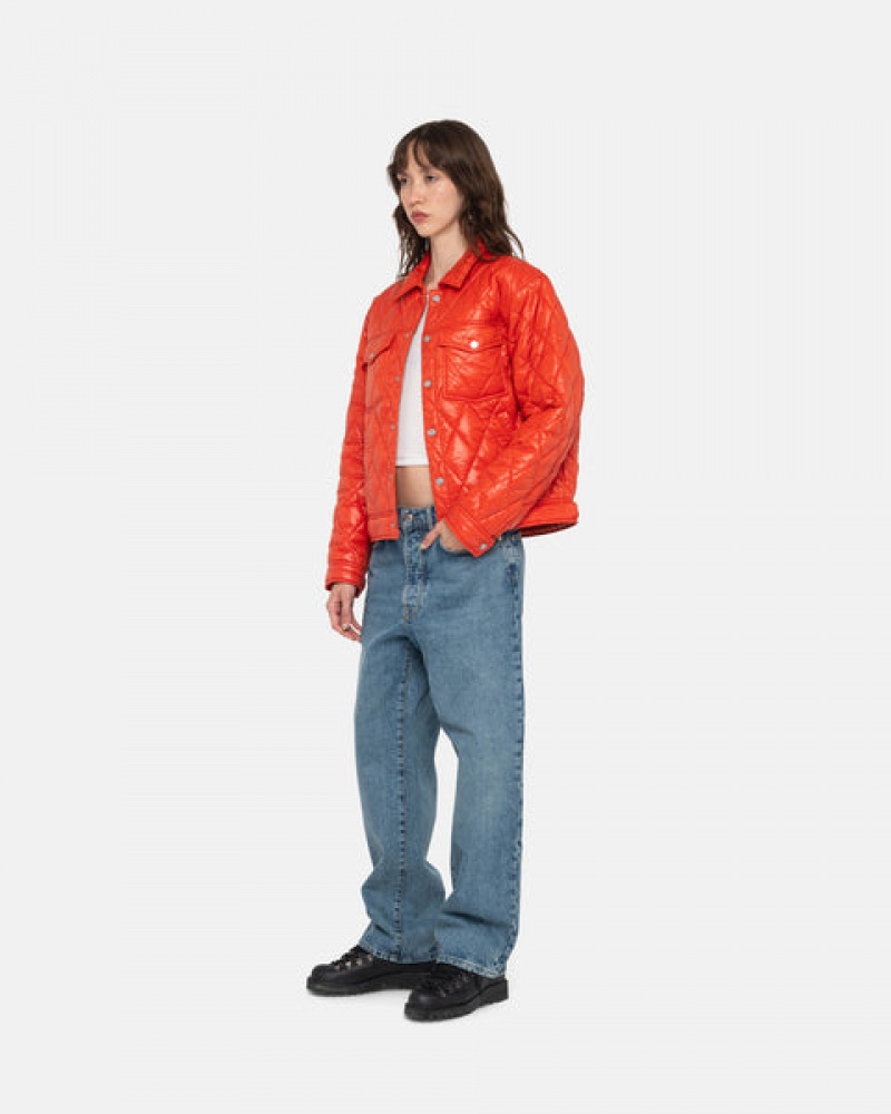 Stussy Ranch Jacket Gesteppt Nylon Jacken Herren Rot Österreich | MOS-3620