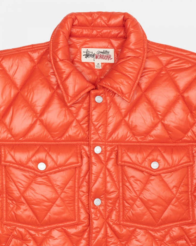 Stussy Ranch Jacket Gesteppt Nylon Jacken Herren Rot Österreich | MOS-3620