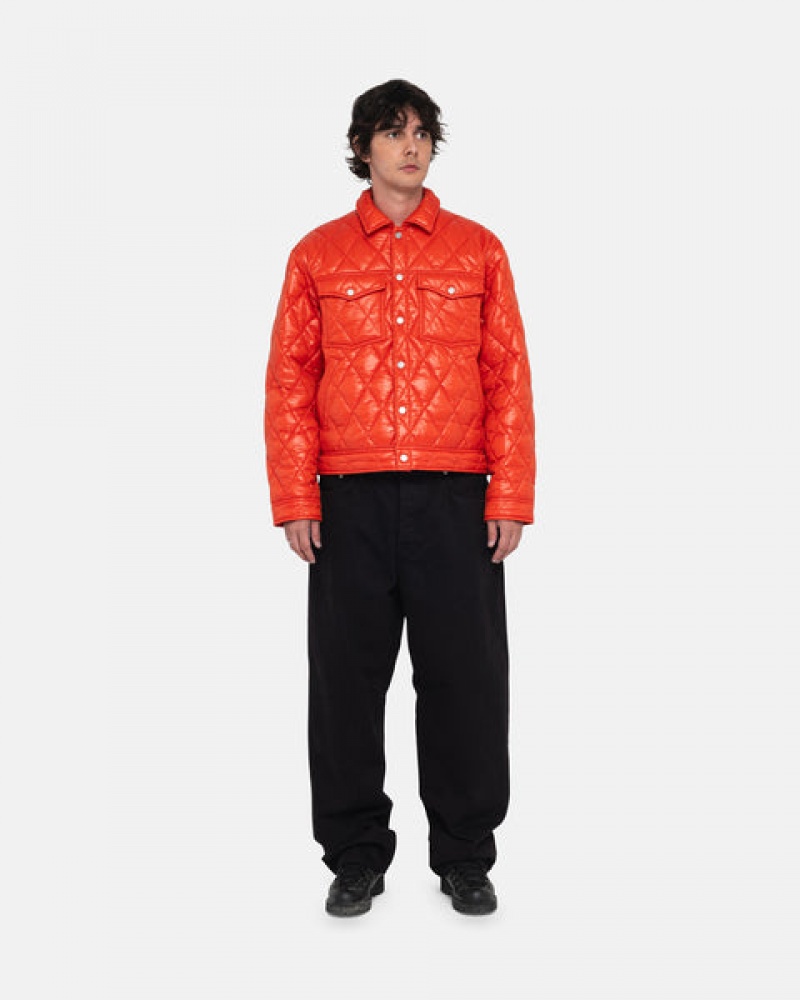 Stussy Ranch Jacket Gesteppt Nylon Jacken Herren Rot Österreich | MOS-3620