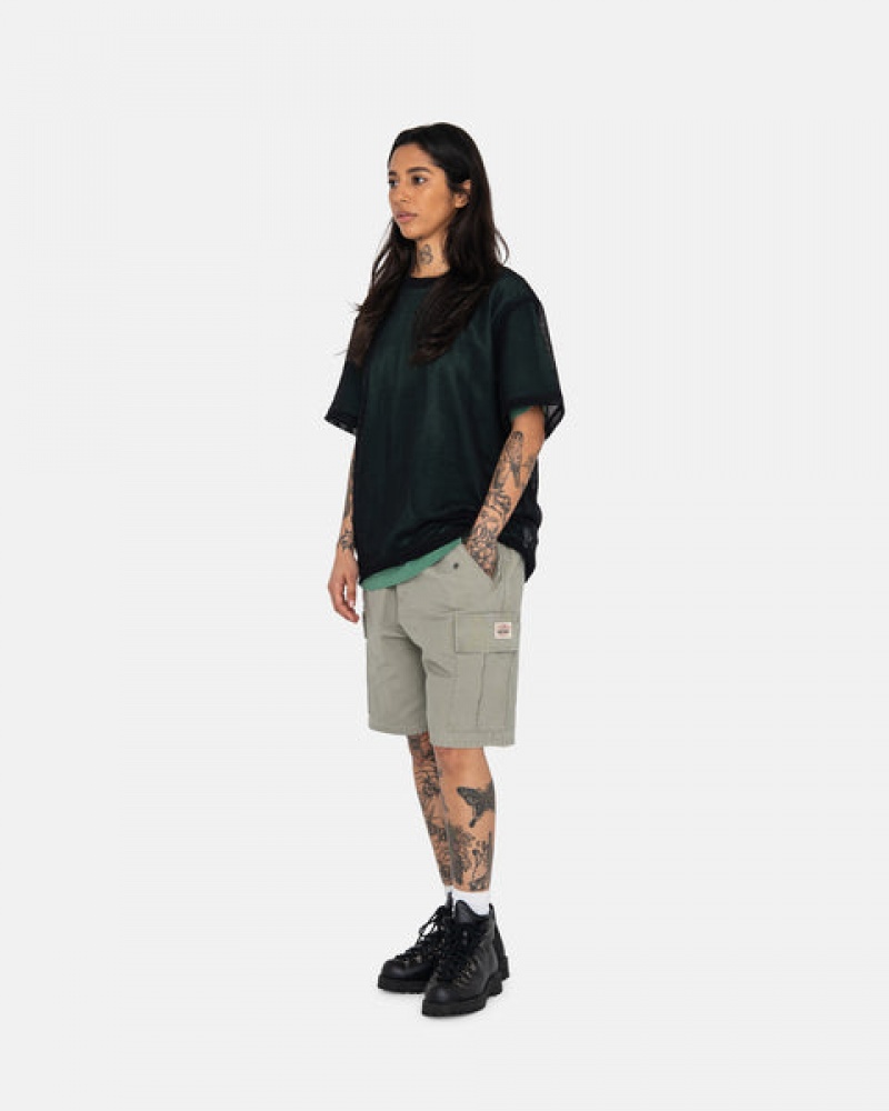 Stussy Ripstop Cargo Beach Kurzes Kurze Hose Damen Olivgrün Österreich | GOP-1908