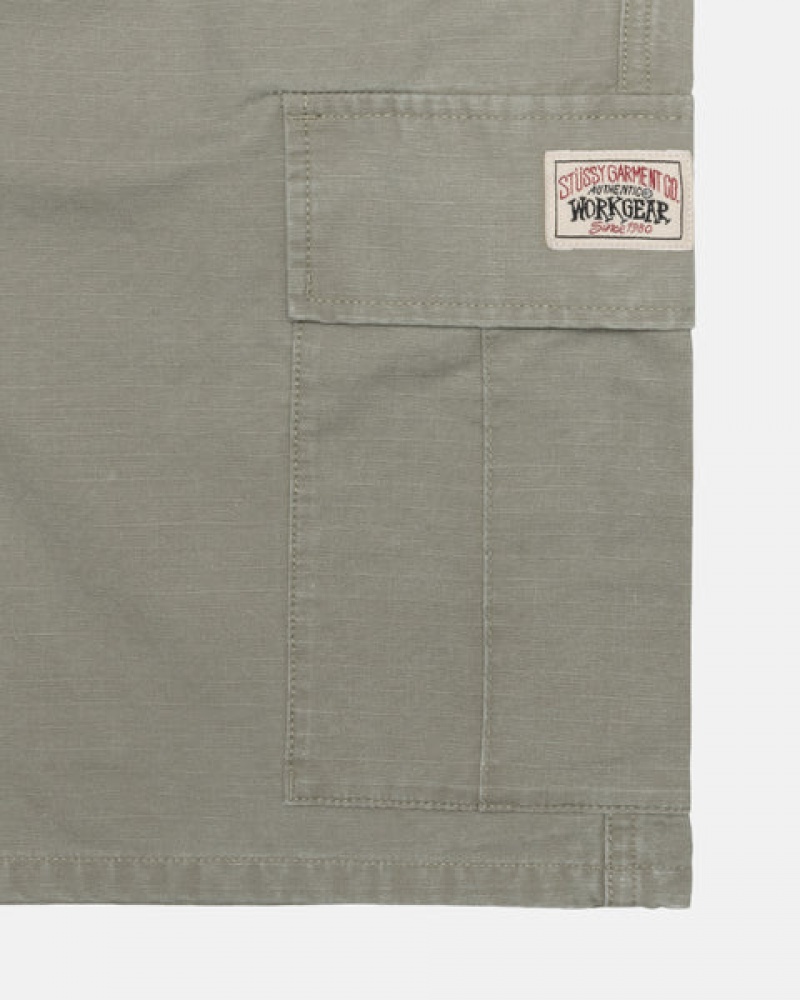 Stussy Ripstop Cargo Beach Kurzes Kurze Hose Damen Olivgrün Österreich | GOP-1908