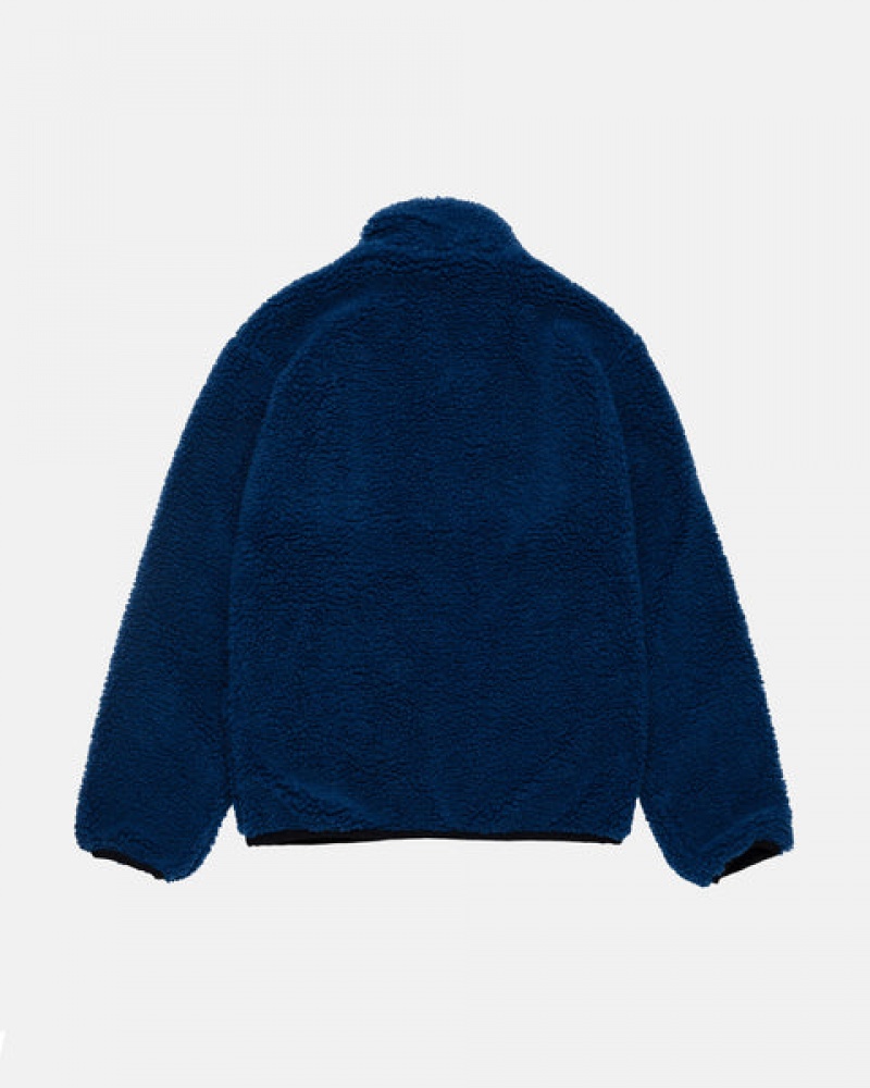 Stussy Sherpa Reversible Jacket Jacken Herren Blau Österreich | BDK-3226