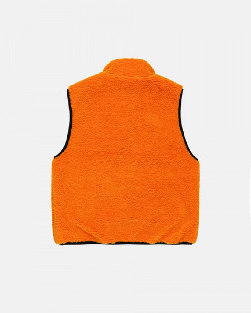 Stussy Sherpa Reversible Vest Weste Damen Gelb Österreich | HFL-8441