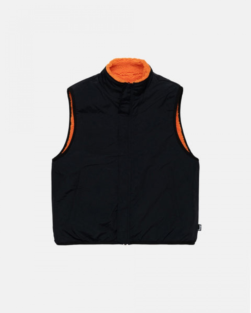 Stussy Sherpa Reversible Vest Weste Damen Gelb Österreich | HFL-8441