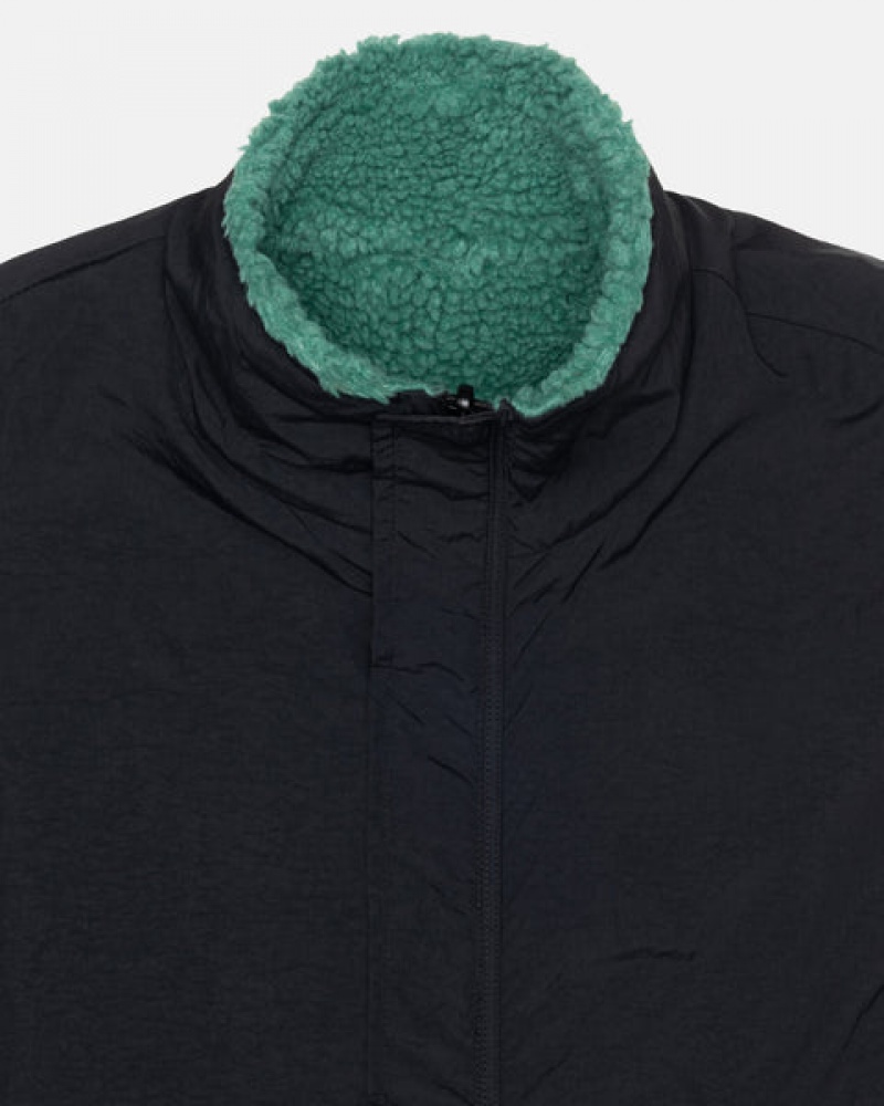 Stussy Sherpa Reversible Vest Weste Herren Türkis Österreich | QGM-4903