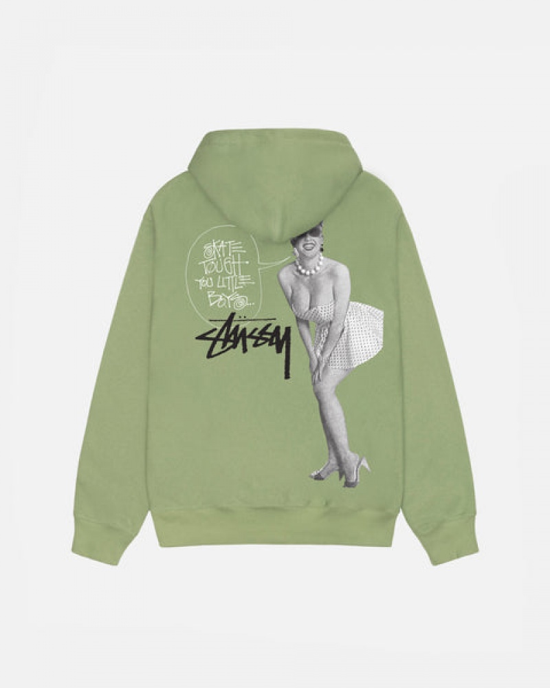 Stussy Skate Tough Zip Hoodie Hoodie Damen Grün Österreich | UJN-2562