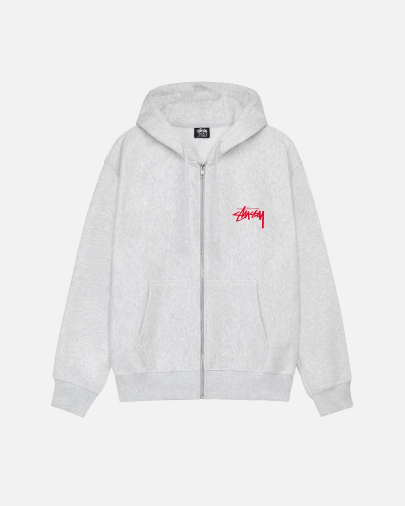 Stussy Skate Tough Zip Hoodie Hoodie Damen Grau Österreich | PQH-1025