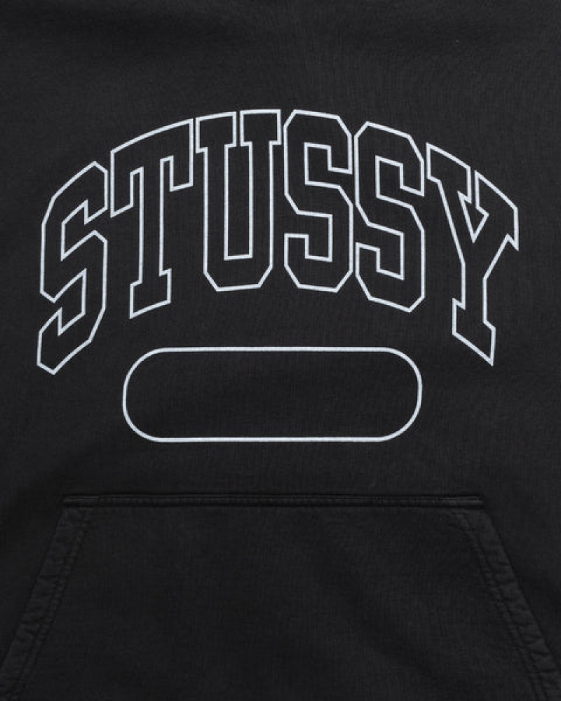 Stussy Ss Boxy Cropped Hoodie Hoodie Damen Schwarz Österreich | PEJ-9138