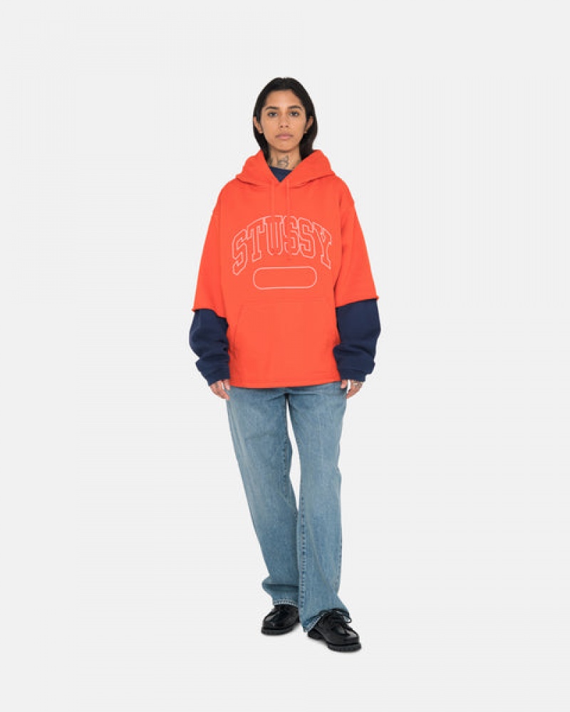 Stussy Ss Boxy Cropped Hoodie Hoodie Damen Tiefesorange Österreich | GHR-2716