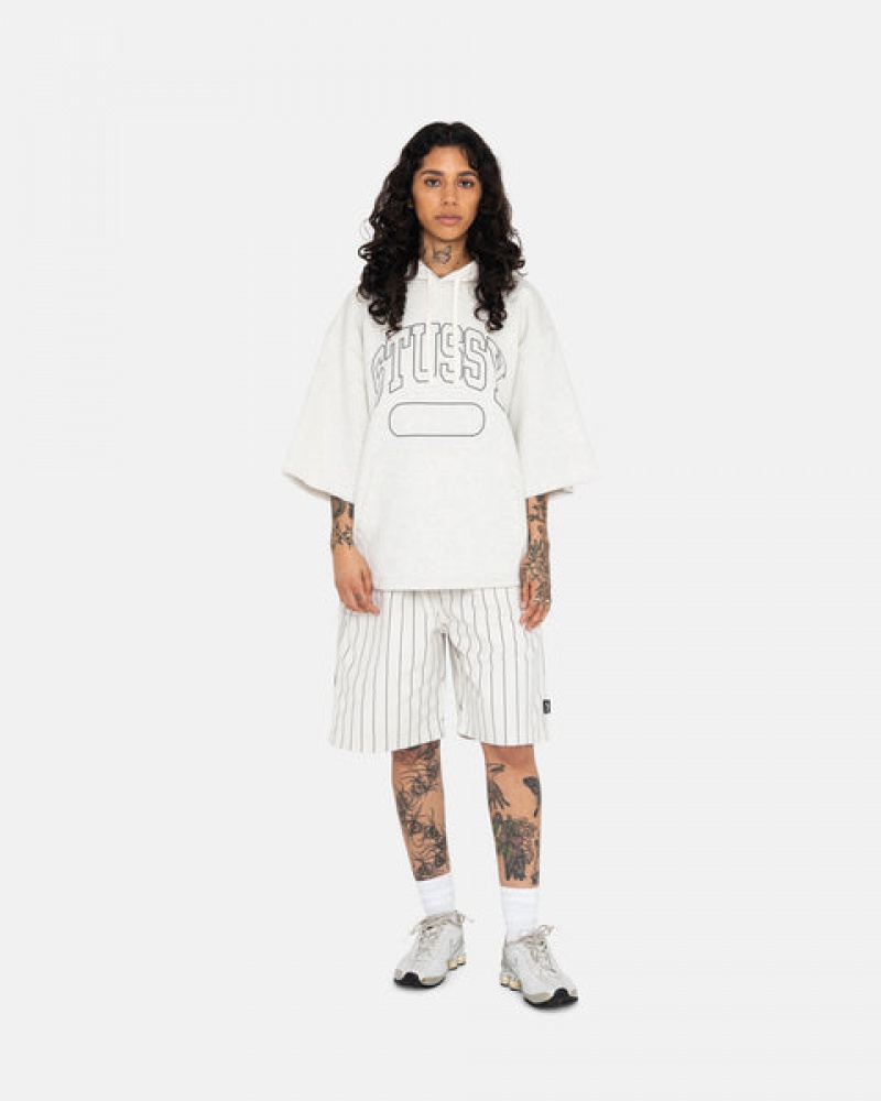 Stussy Ss Boxy Cropped Hoodie Hoodie Damen Grau Österreich | UUW-3812