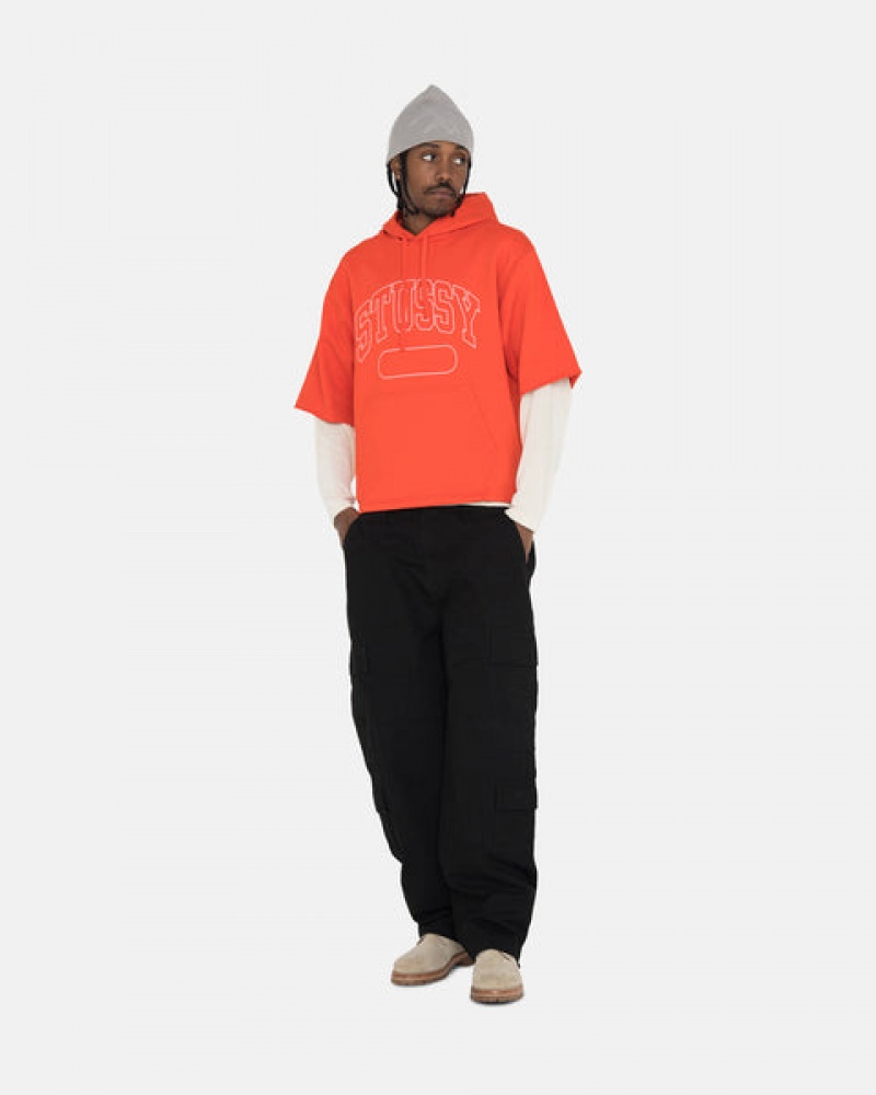 Stussy Ss Boxy Cropped Hoodie Hoodie Herren Tiefesorange Österreich | ABK-8701