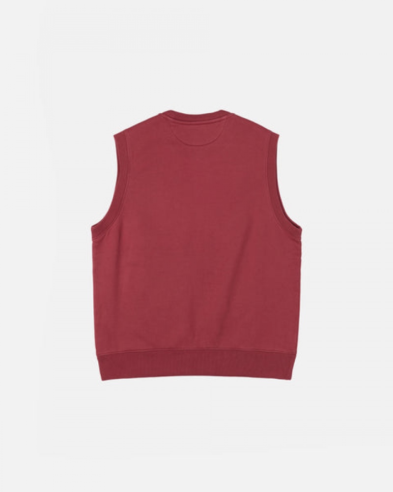 Stussy Stock Fleece Vest Sweatshirts Damen Bordeaux Österreich | YYQ-0326