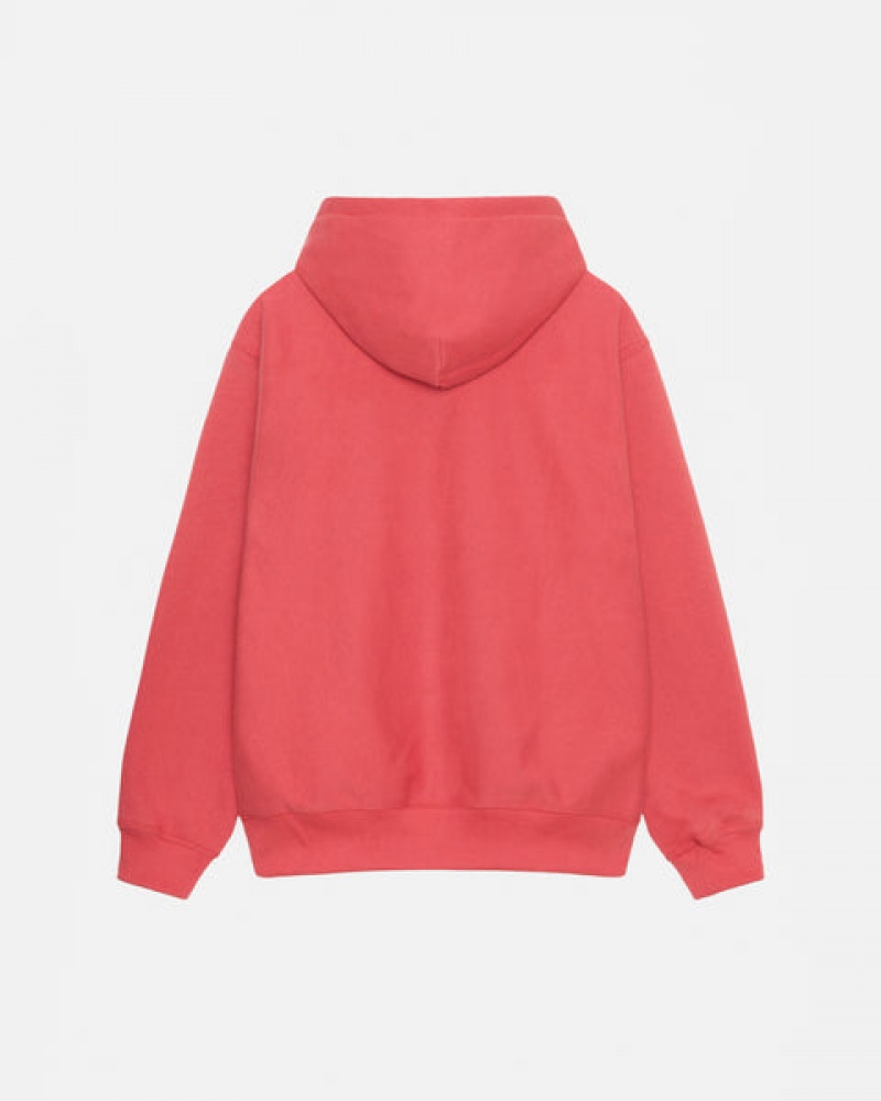 Stussy Stock Logo Applique Hood Sweatshirts Herren Rot Österreich | IQG-1341