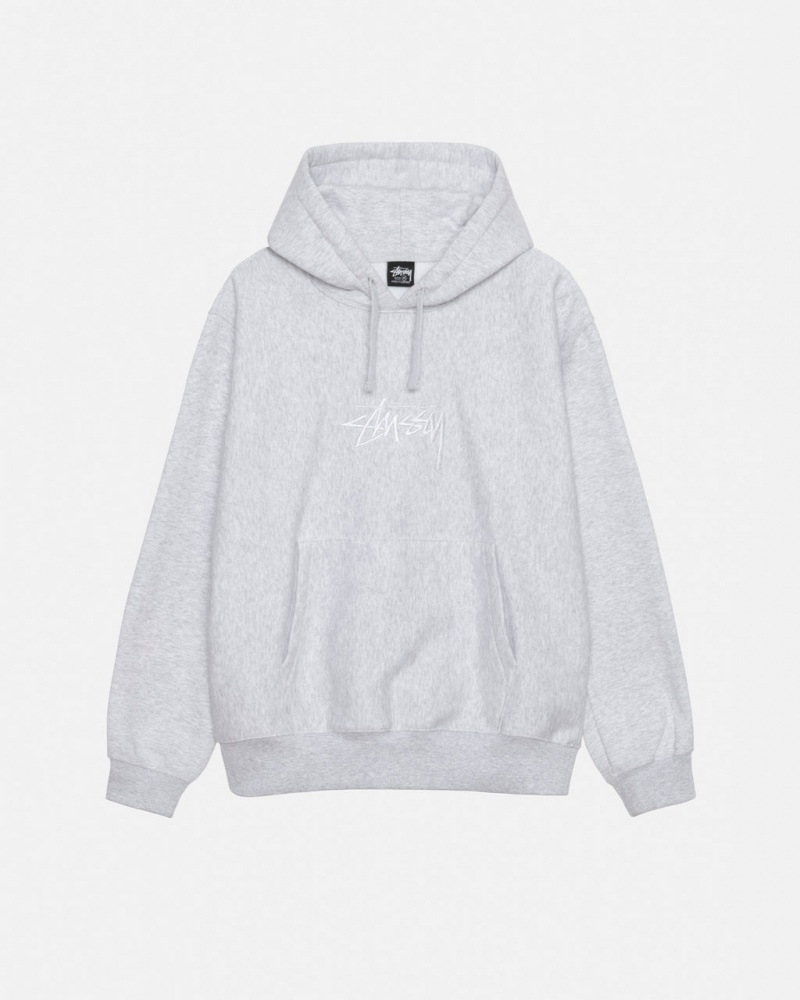 Stussy Stock Logo Applique Hoodie Hoodie Damen Grau Österreich | DKF-2272