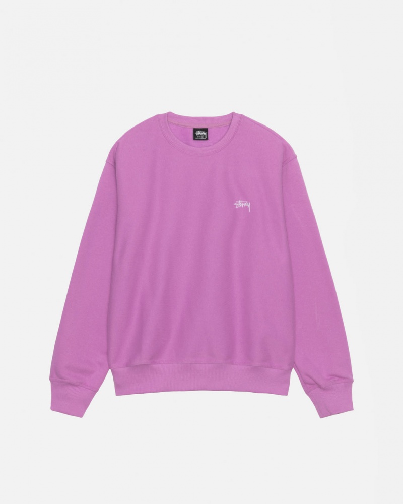 Stussy Stock Logo Crew Sweatshirts Damen Lila Österreich | TUD-3886