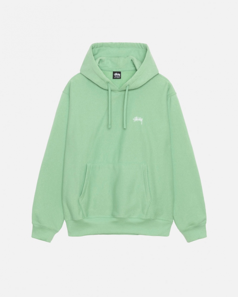 Stussy Stock Logo Hood Sweatshirts Damen Grün Österreich | ODU-7840